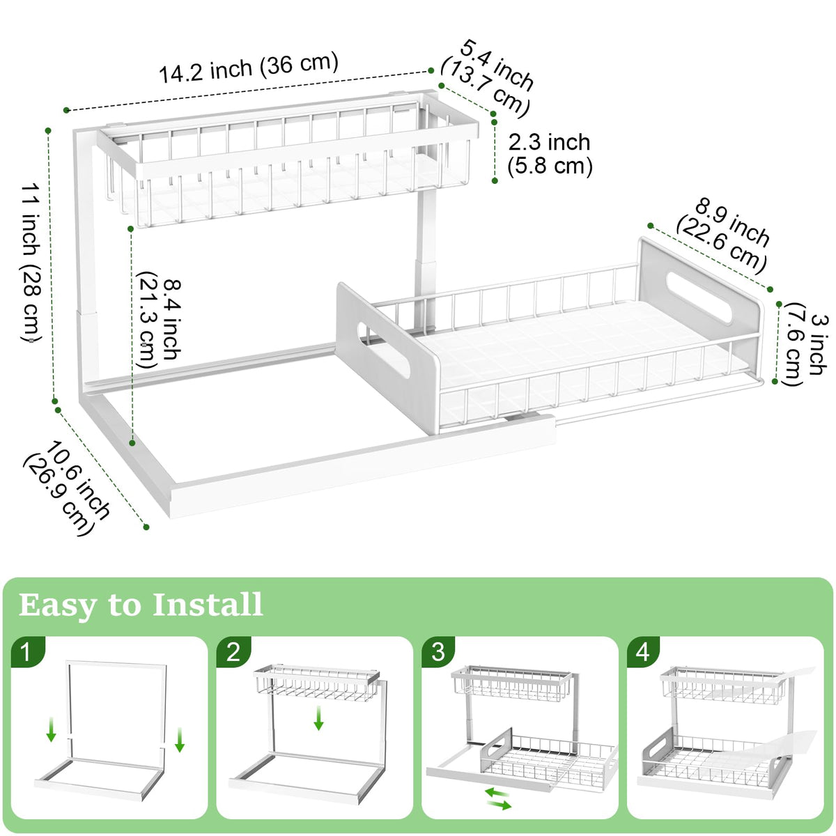 REALINN bottom tier fits bottles up to eight inches tall