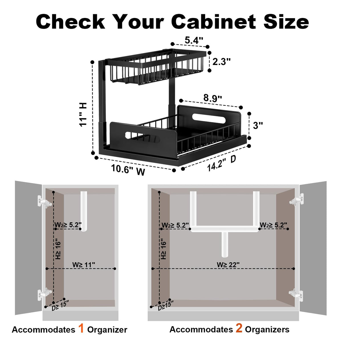 REALINN fits standard cabinets with compact dimensions