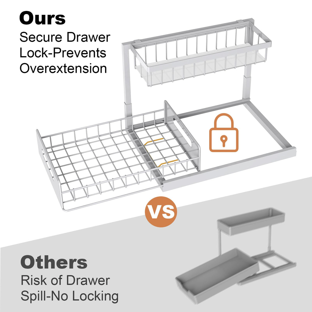 REALINN heavy-duty metal frame supports up to 50 lbs.