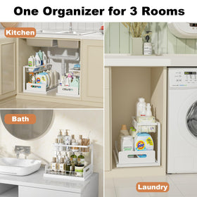REALINN non-slip pads keep the organizer steady.