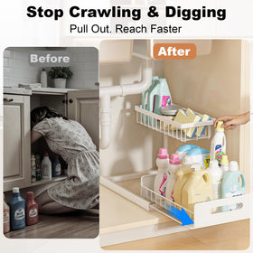 REALINN pull-out drawer lets you reach items without kneeling.