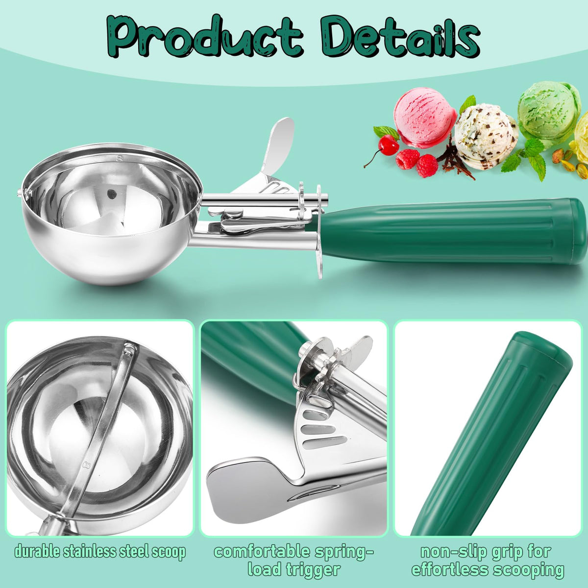 Reallnaive 3.25 oz dough scoops perfect for cookies and biscuits