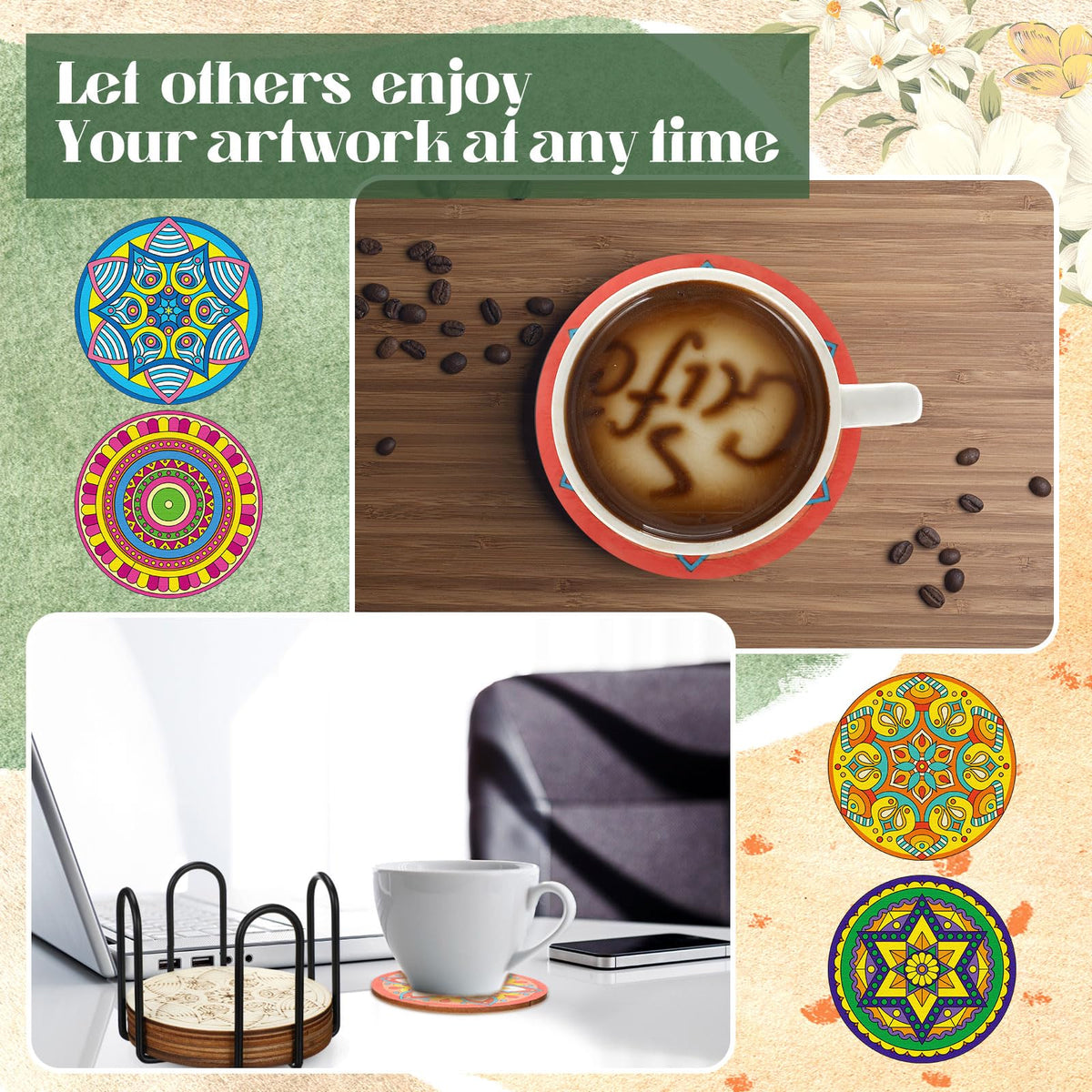 Reallnaive gift-ready coaster kit ideal for thoughtful, hands-on gifting occasions.