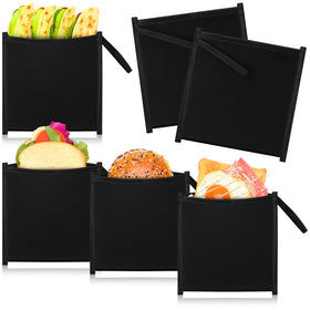 Reallnaive insulated sandwich bags front view showing four reusable pouches for organized lunches.