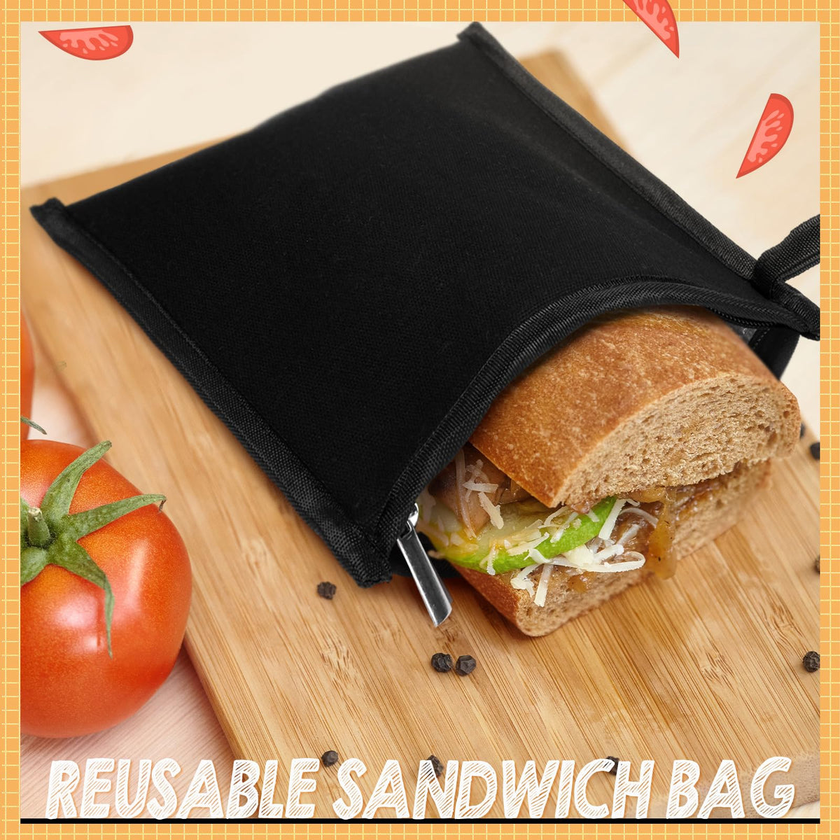 Reallnaive insulated sandwich bags in picnic setup for on-the-go meals.
