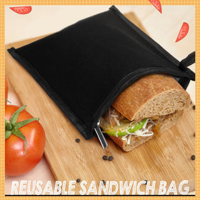Reallnaive insulated sandwich bags in picnic setup for on-the-go meals.