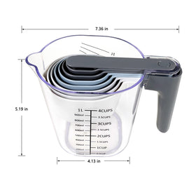 Recogwood stackable cups nested to save kitchen space