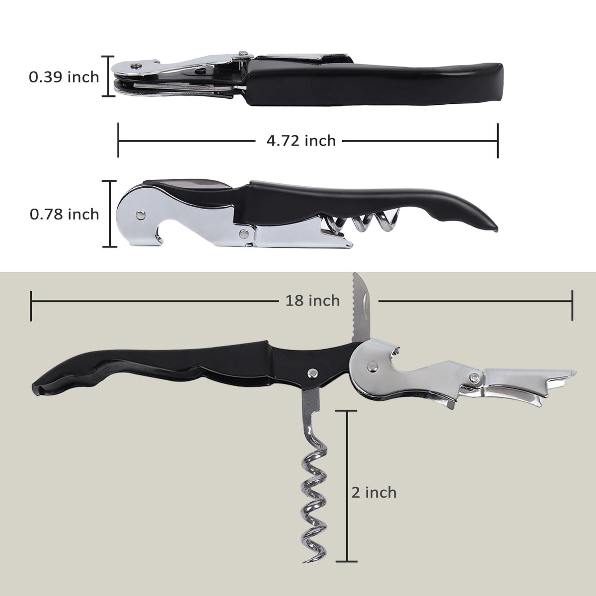 RECUTMS stainless steel corkscrew highlights durable core for smooth cork removal.