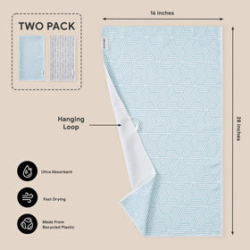 RECYCO easy-care towels machine washable with no special treatment for busy kitchens.
