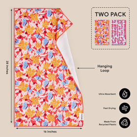 RECYCO towel made from recycled bottles emphasizes sustainability in kitchen.