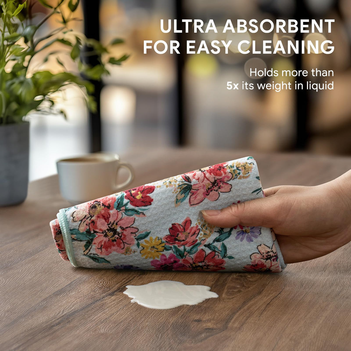RECYCO fast-drying aerodry weave keeps towels ready after meal cleanup.