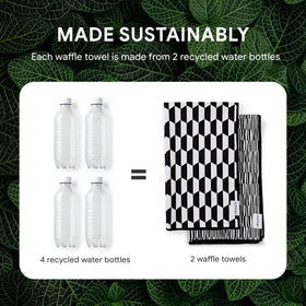 RECYCO towel with hanging loop for easy storage and quick access.