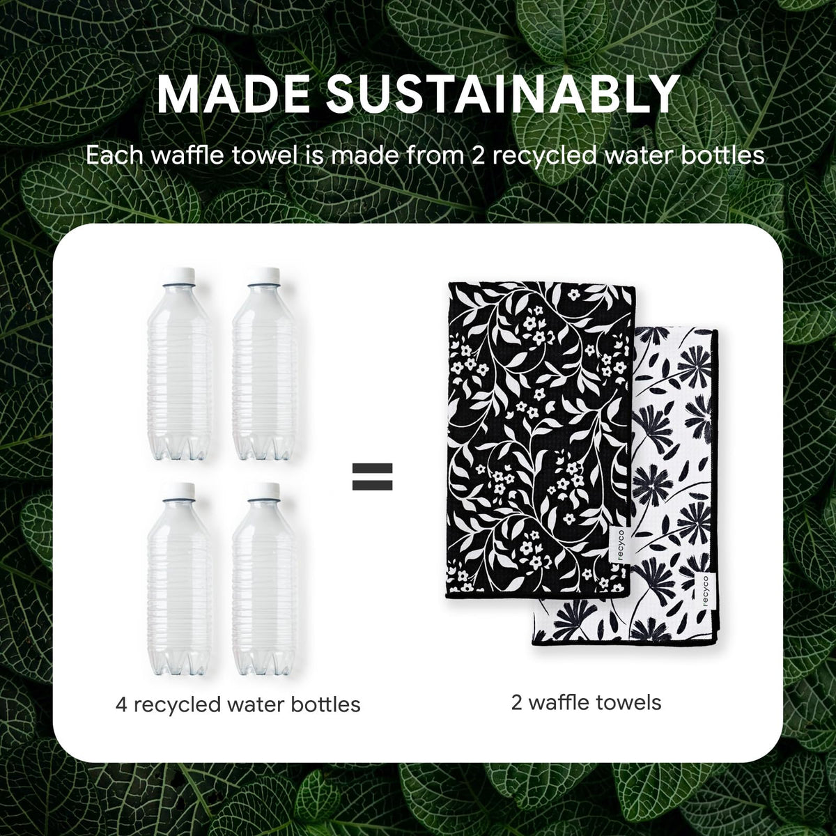 RECYCO towel with hanging loop for easy storage