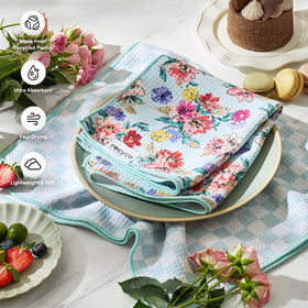 RECYCO waffle towel made from recycled plastic bottles for sustainable use.
