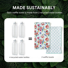 RECYCO kitchen towels are lightweight and easy to care for.