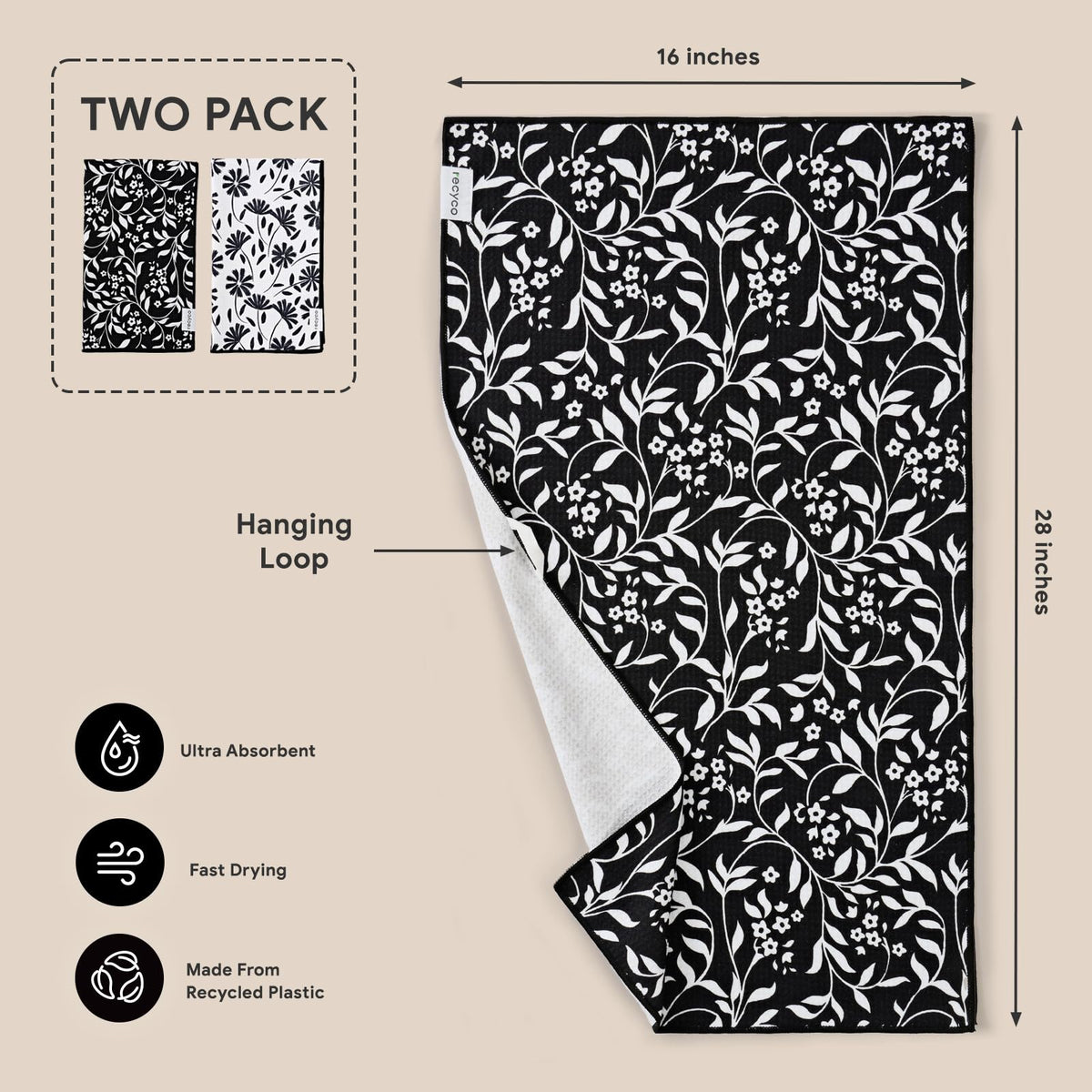 RECYCO sustainable design using two recycled plastic bottles