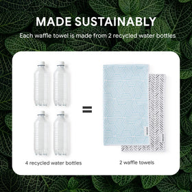 RECYCO towel with hanging loop enables easy storage and quick access.