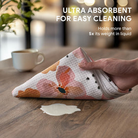 RECYCO towel highlights recycled bottles material for eco-friendly production.