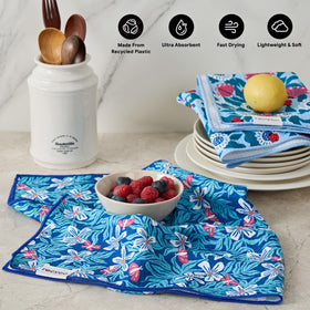 RECYCO waffle towel highlighting aerodry weave for quick drying