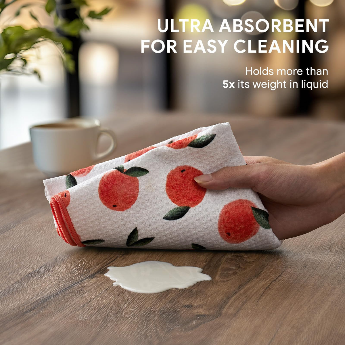 RECYCO sustainable waffle towel reduces disposable waste with recycled plastic bottle fibers.