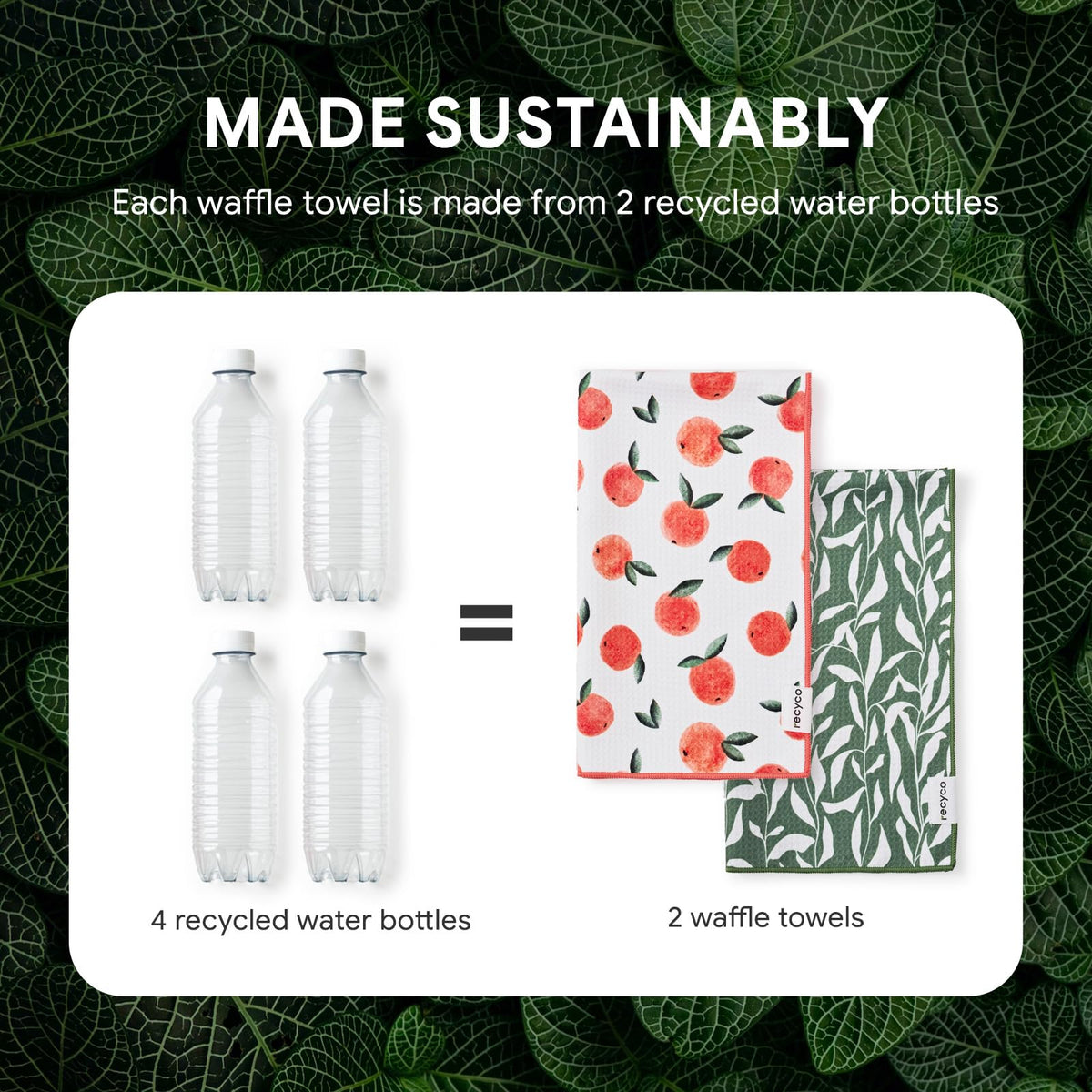 RECYCO two-pack set provides convenient kitchen drying and cleaning options.
