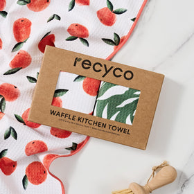 RECYCO 16x28 inch towels offer versatile use around sink, stove and dining area.