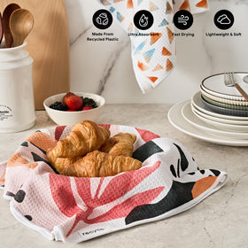RECYCO Waffle Kitchen Towel Set — high absorbency for quick drying