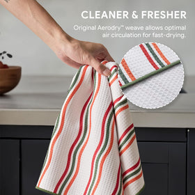 Gift-ready RECYCO waffle towels displayed in attractive packaging.