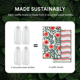 Towel with built-in hanging loop ready for easy drying and storage.
