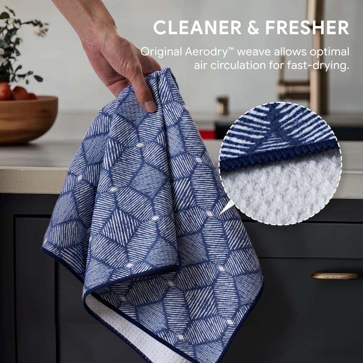 RECYCO waffle towel full set displayed on counter for kitchen prep
