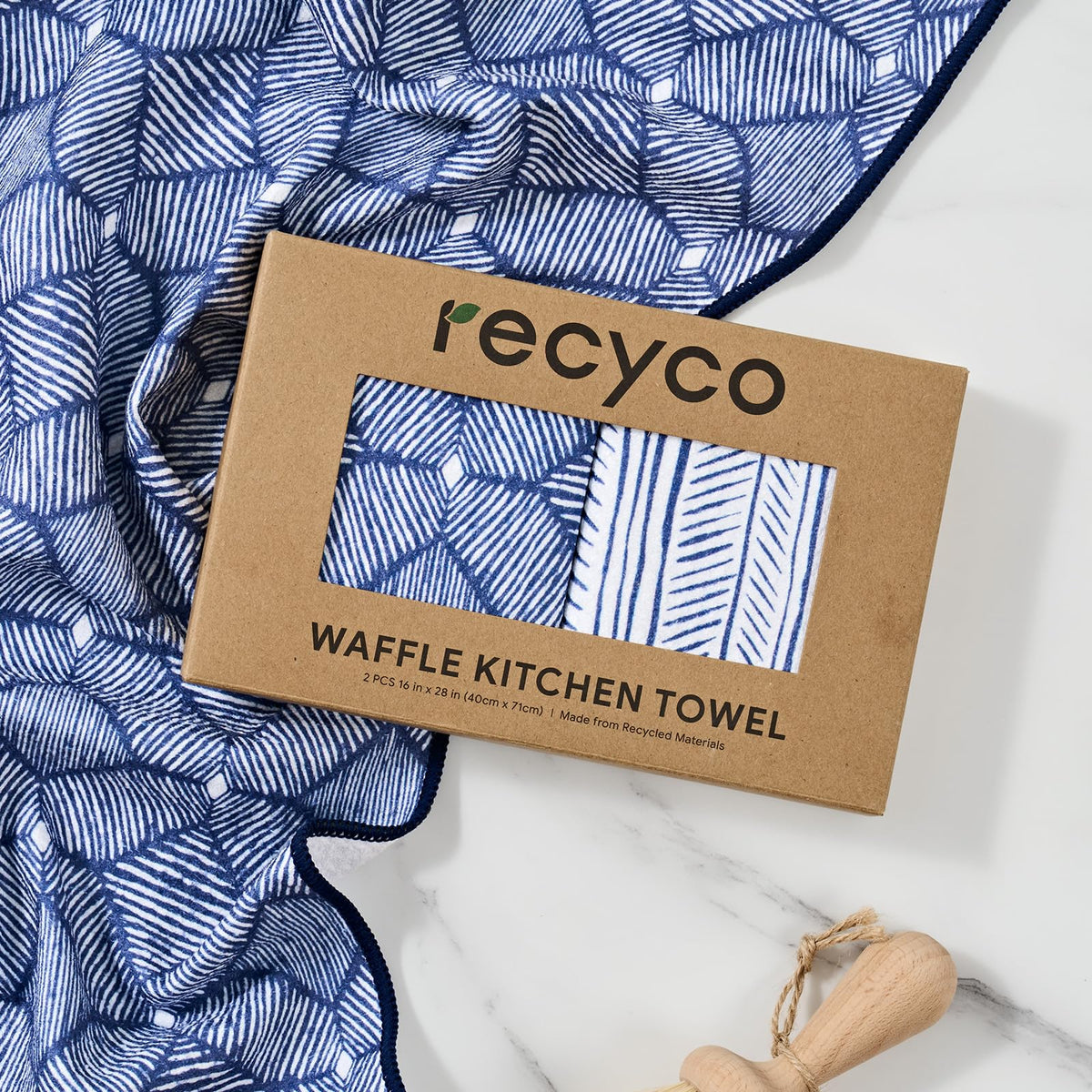 RECYCO waffle towel soft weave feels premium for hands and surfaces