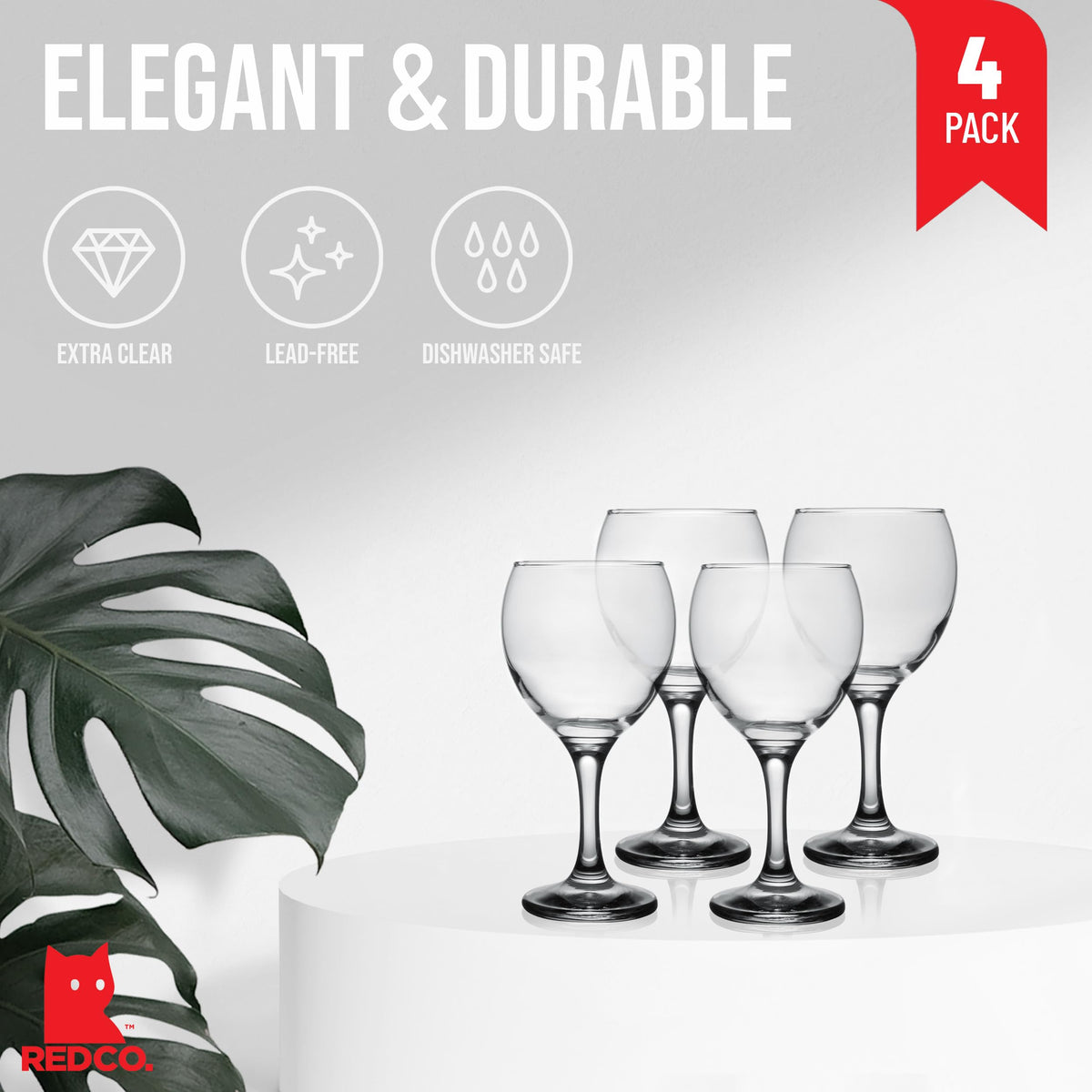Red Co classic wine goblet—balanced stem for comfortable handling during dinners
