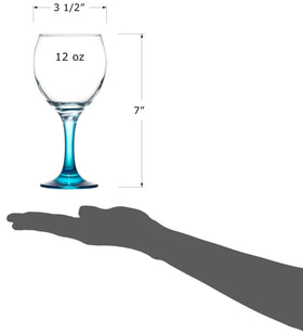 Red Co Orion six 12oz glasses, versatile for wine, champagne, and cocktails.