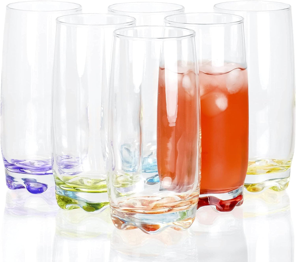Red Co Vibrant Splash bottom aids quick drink identification.