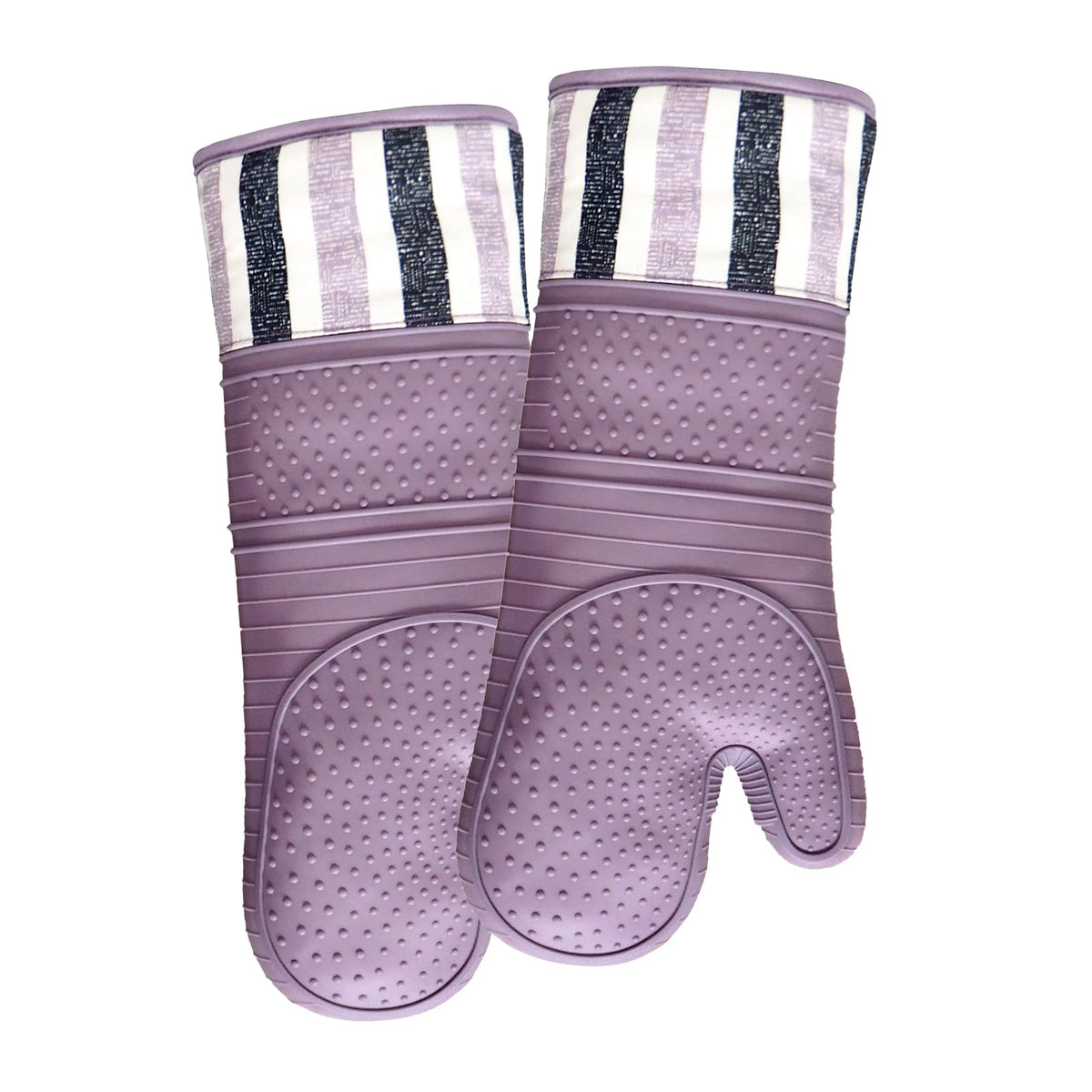 RED LMLDETA heat-resistant oven mitt with extended length protects hands from hot pots and steam