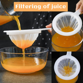 Redanha 200-mesh strainer, side view, fine filtration for syrups and clear liquids