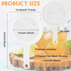 Redanha nylon mesh strainer handle close-up, non-slip grip for comfortable use