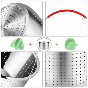 Redant vegetable steamer basket preserves flavor while steaming vegetables.