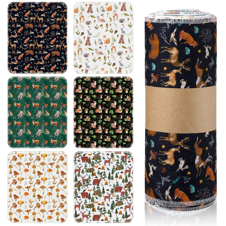 Redbaker wild animal towels with cardboard roll for easy refills and reuse.