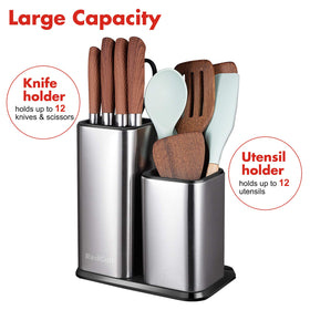 RedCall knife holder weighted bottom adds stability and protects counters