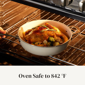 Redchef 2.5qt saucepan ideal for simmering sauces with controlled heat.