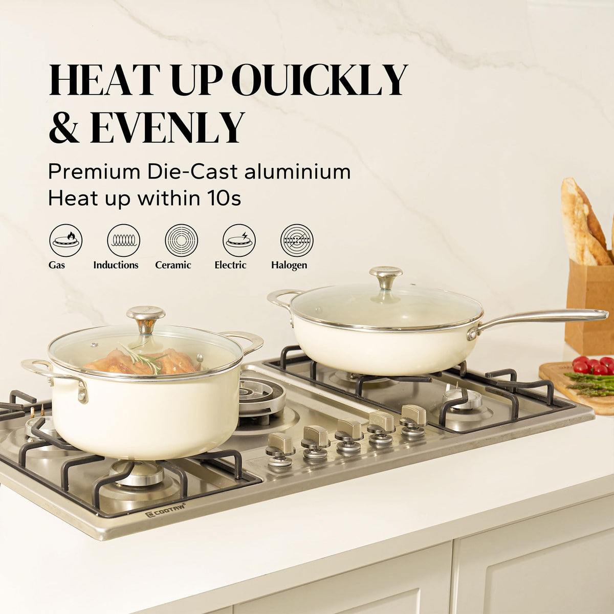 Redchef 5qt stock pot perfect for soups and hearty meal bases.