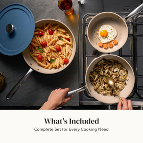 Redchef 8/9.5/11-inch pans set ready for diverse meals.