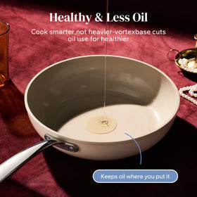 Redchef ceramic frying pan 9.5-inch for versatile family meals with even heat