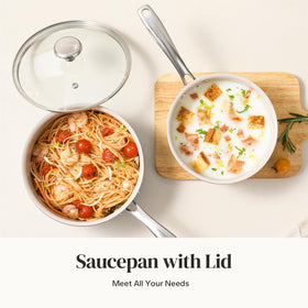 Redchef ceramic nonstick coating for easy, low-oil cooking.