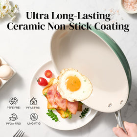 Redchef 8-inch egg pan oven-safe position demonstrates high-temperature versatility