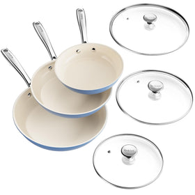 Redchef ceramic nonstick pan 8-inch with easy release for low-oil meals.