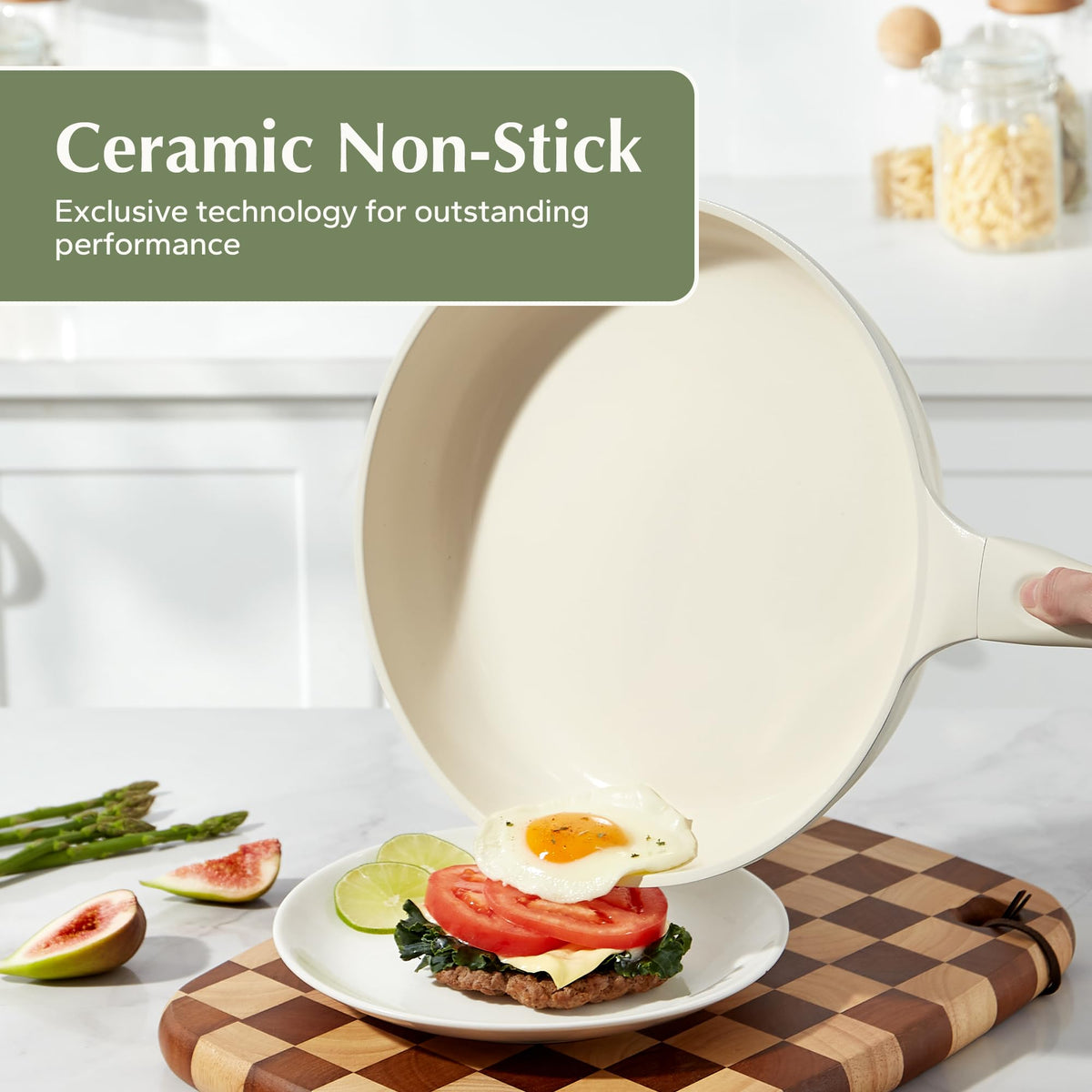 Redchef ceramic pan induction compatibility highlighting even heat distribution.
