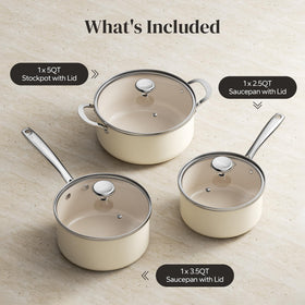 Redchef cooktop compatibility spans induction, gas, electric for versatile use.