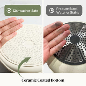Redchef pan dishwasher safe with easy coating release.